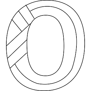 Lowercase o coloring page