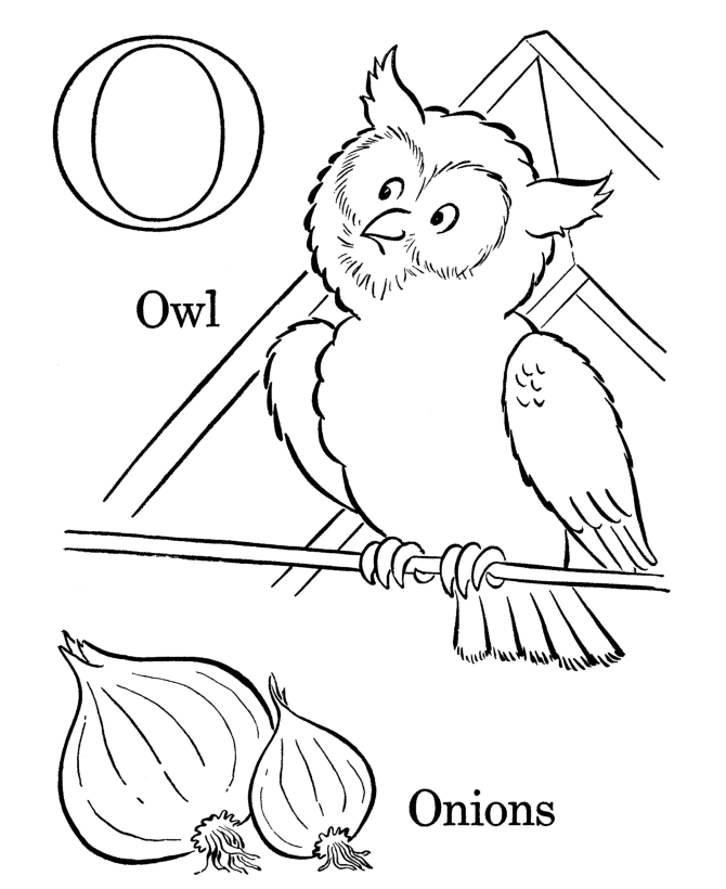 Alphabet coloring pages letter o