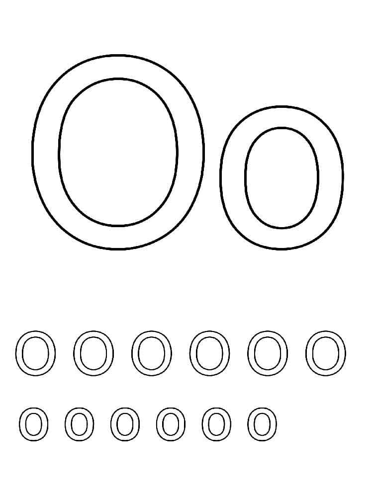 Letter o free coloring page