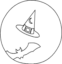 Bubble letter o halloween october banner coloring page