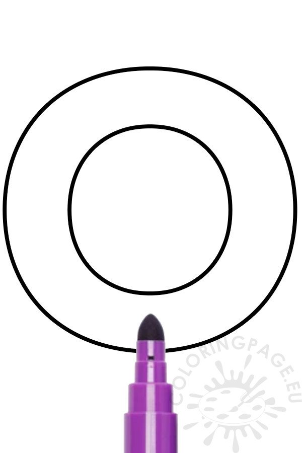 Letter o template printable coloring page