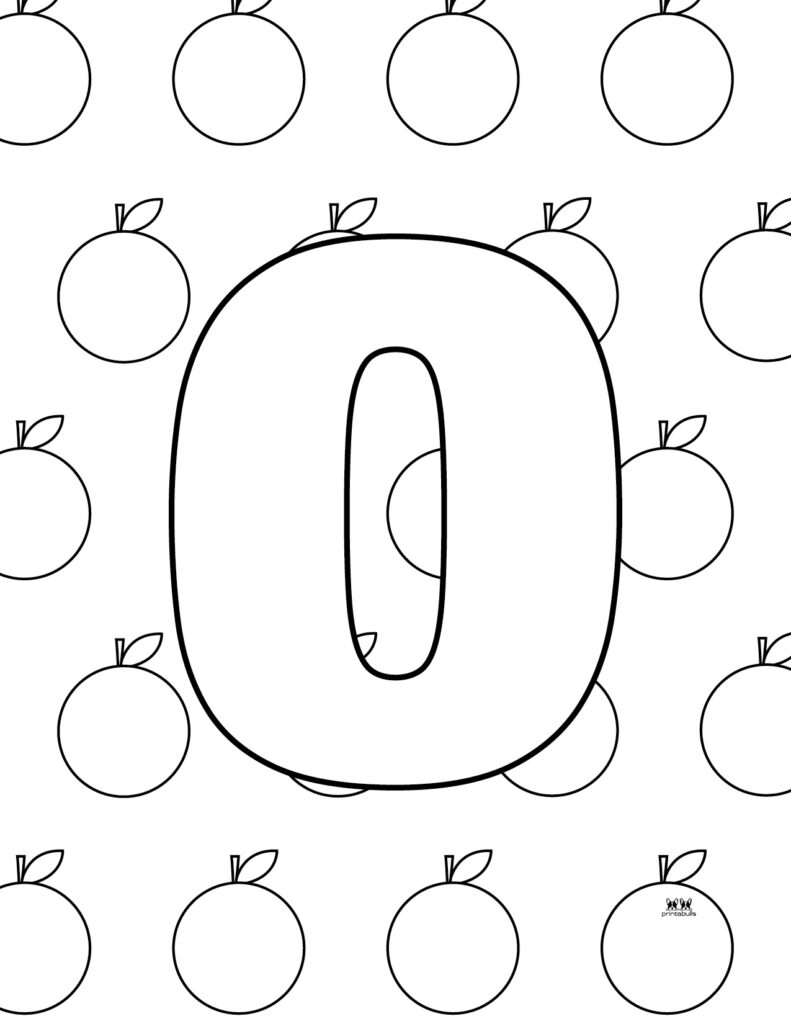 Letter o coloring pages