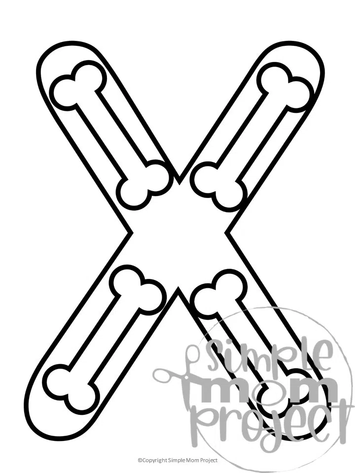 Free printable letter x coloring page â simple mom project