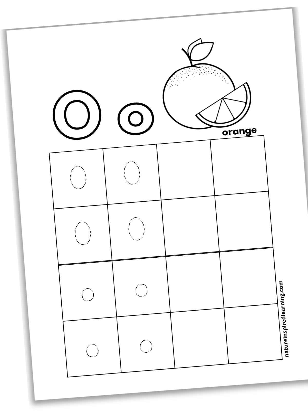 Free letter o tracing worksheets