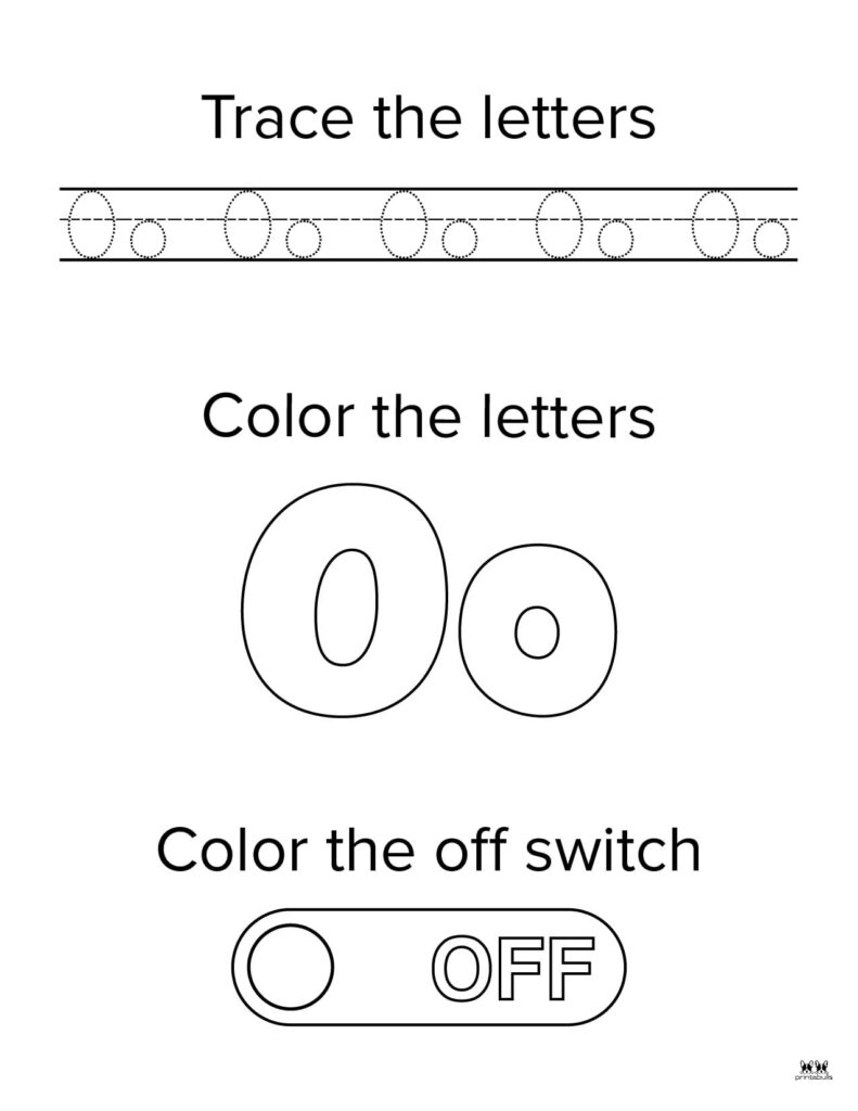 Letter o worksheets