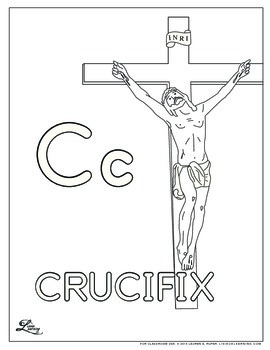 Catholic abc coloring pages by mothering wonder tpt