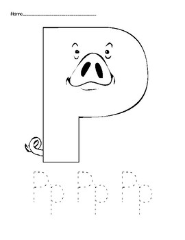 Letter p coloring page by kathryn popp tpt