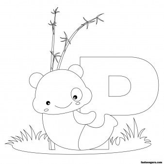 Printable animal alphabet worksheets letter p for panda