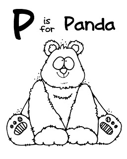 Letter p penguin panda abc coloring pages alphabet coloring pages panda coloring pages