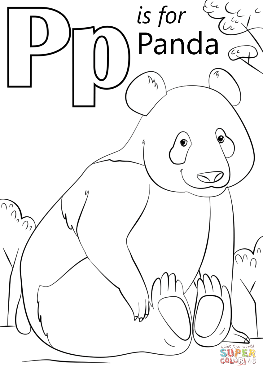 P is for panda coloring page free printable coloring pages panda coloring pages preschool coloring pages kindergarten coloring pages