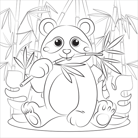 Panda coloring page free printable coloring pages