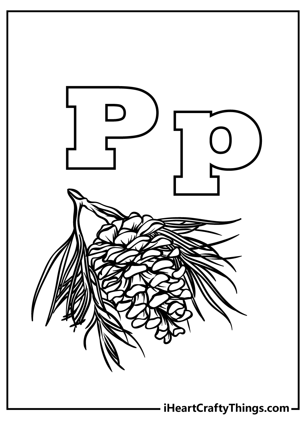 Letter p coloring pages free printables