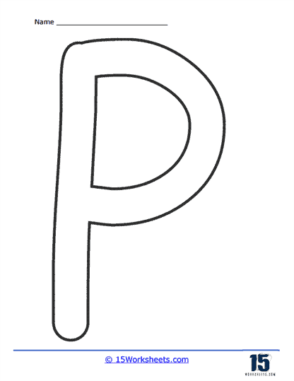 Bubble letter p worksheets