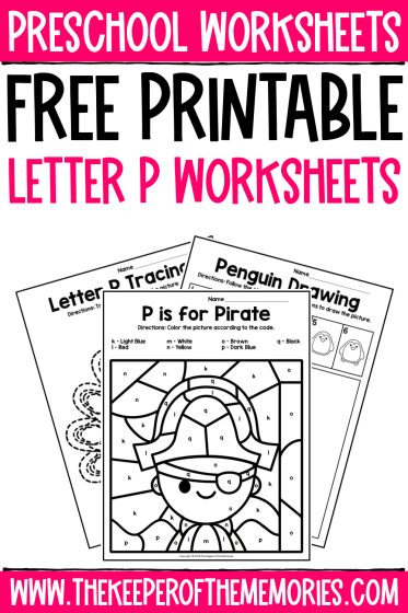 Free printable letter p worksheets