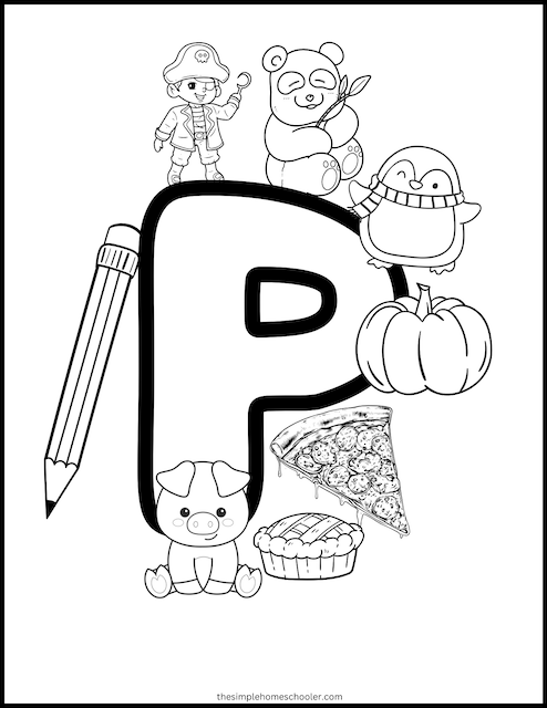 Letter p printables free easy print