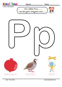 Letter p coloring worksheet