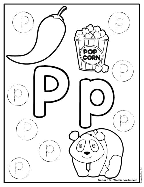 Letter p worksheet