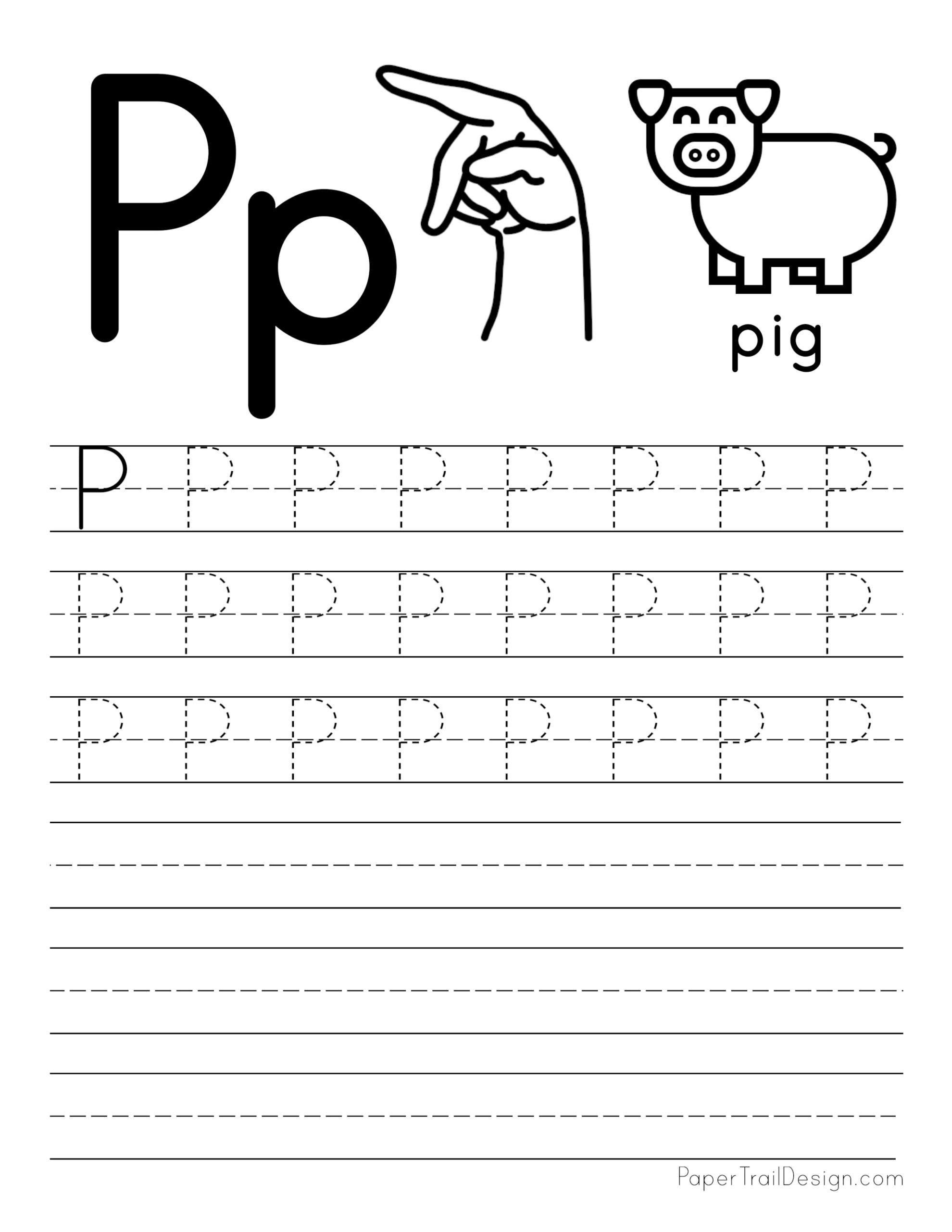 Free letter tracing worksheets