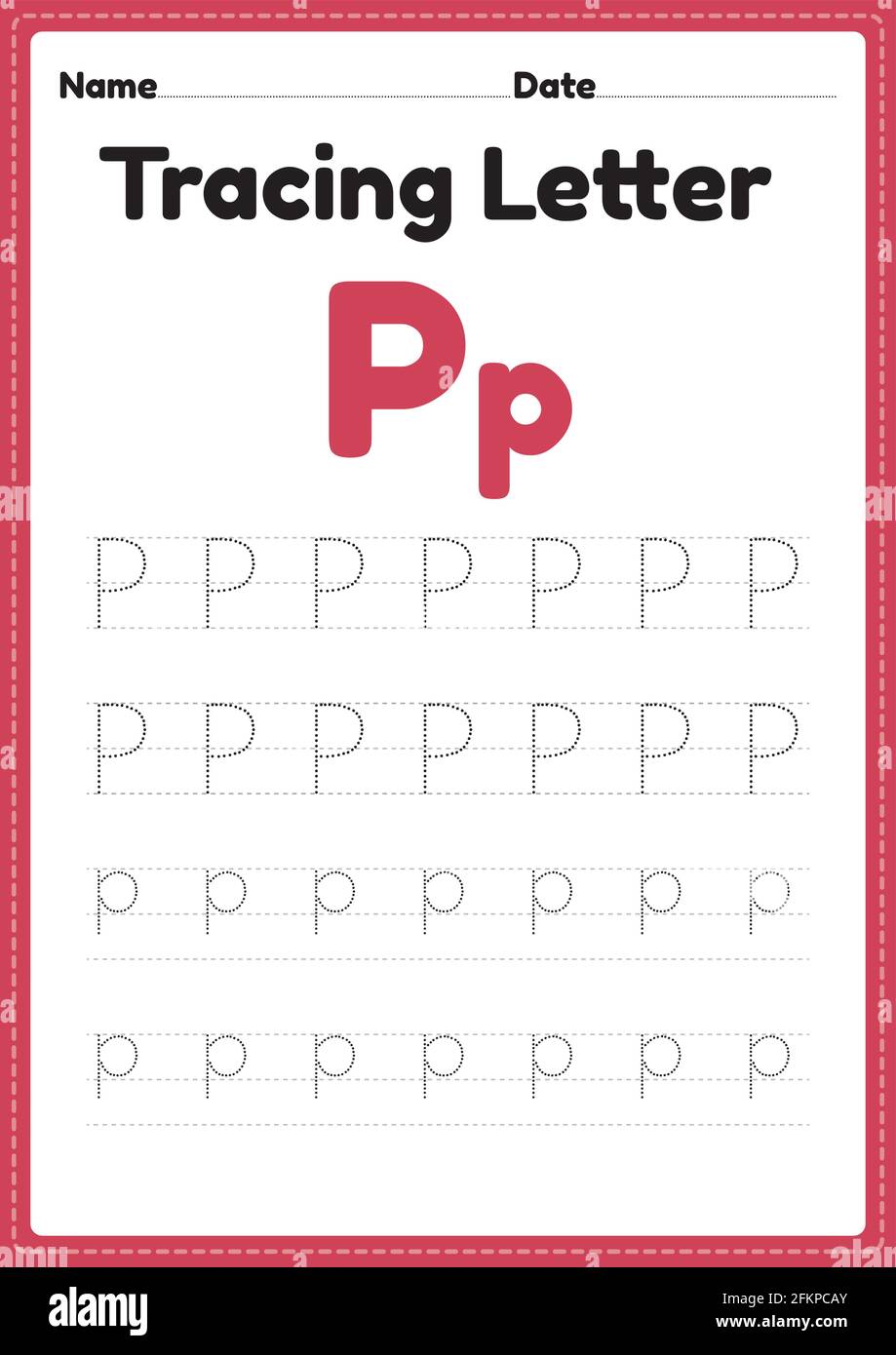 Letter p tracing hi