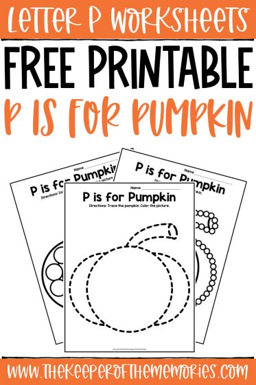 Free printable p is for pumpkin letter p worksheets