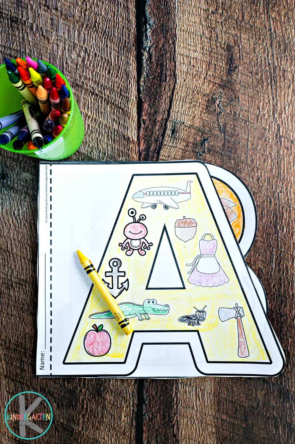 Free printable alphabet coloring pages worksheets for kindergarten