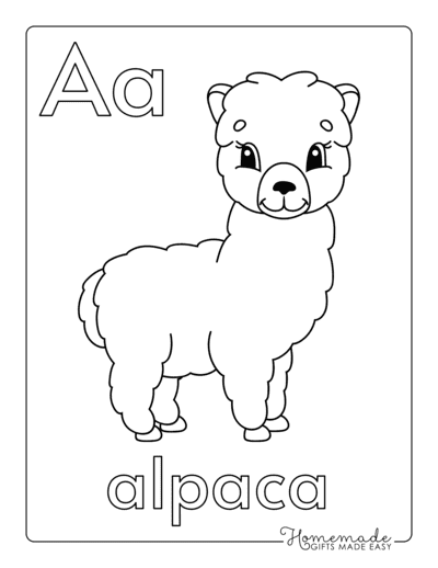 Free printable alphabet coloring pages for kids