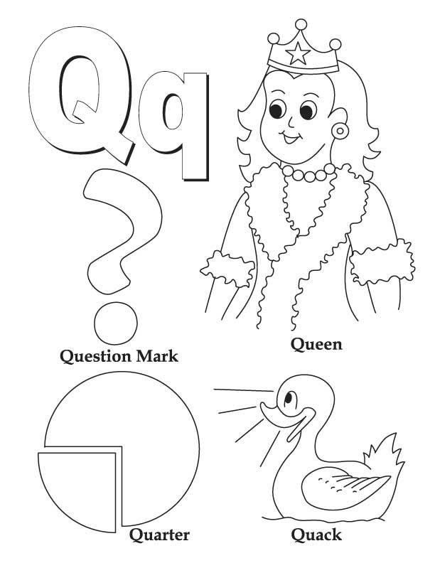 Alphabet letter q coloring page alphabet letterq coloringpages junglejim alphabet coloring pages color worksheets book letters