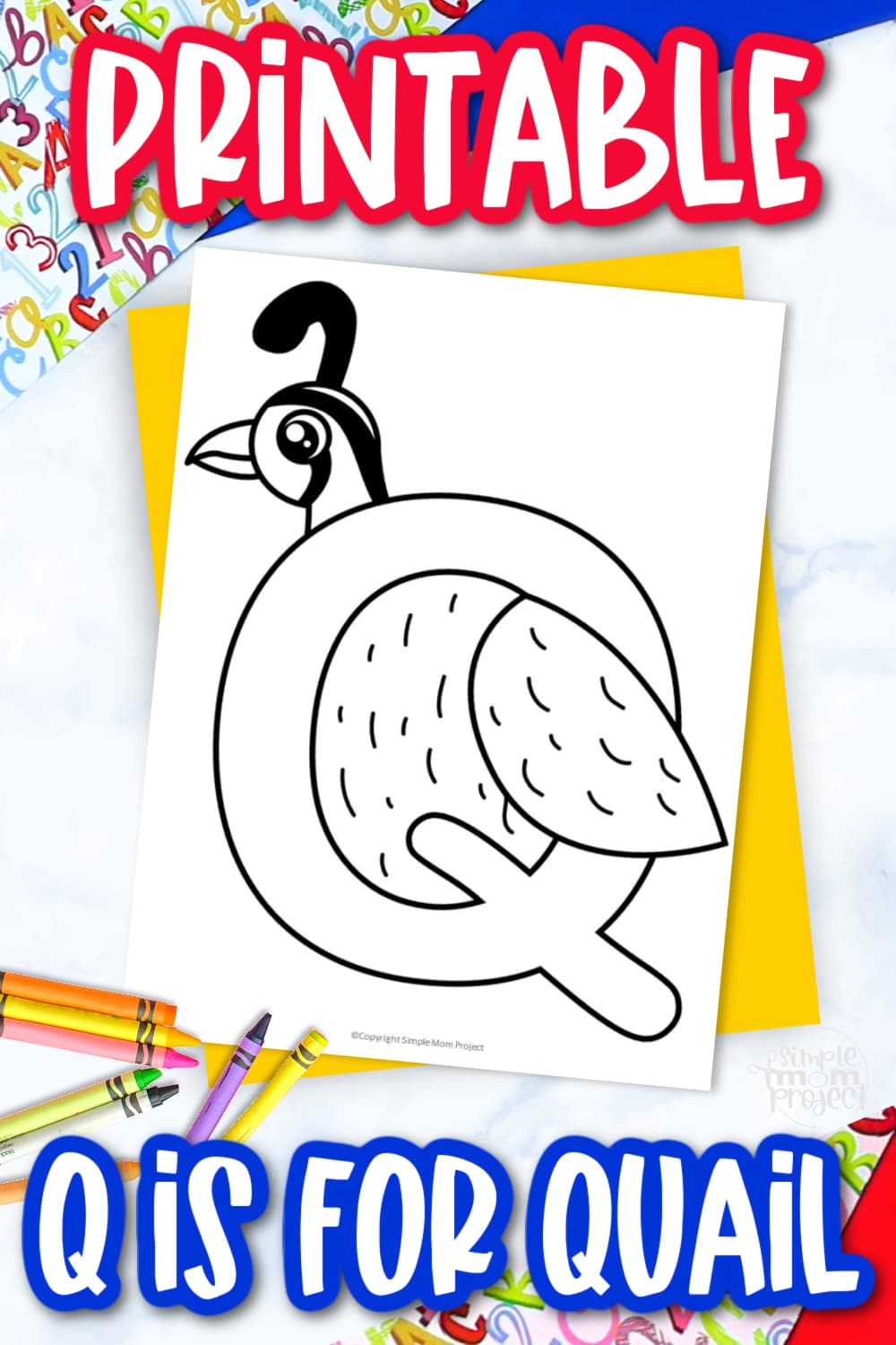 Free printable letter q coloring page â simple mom project