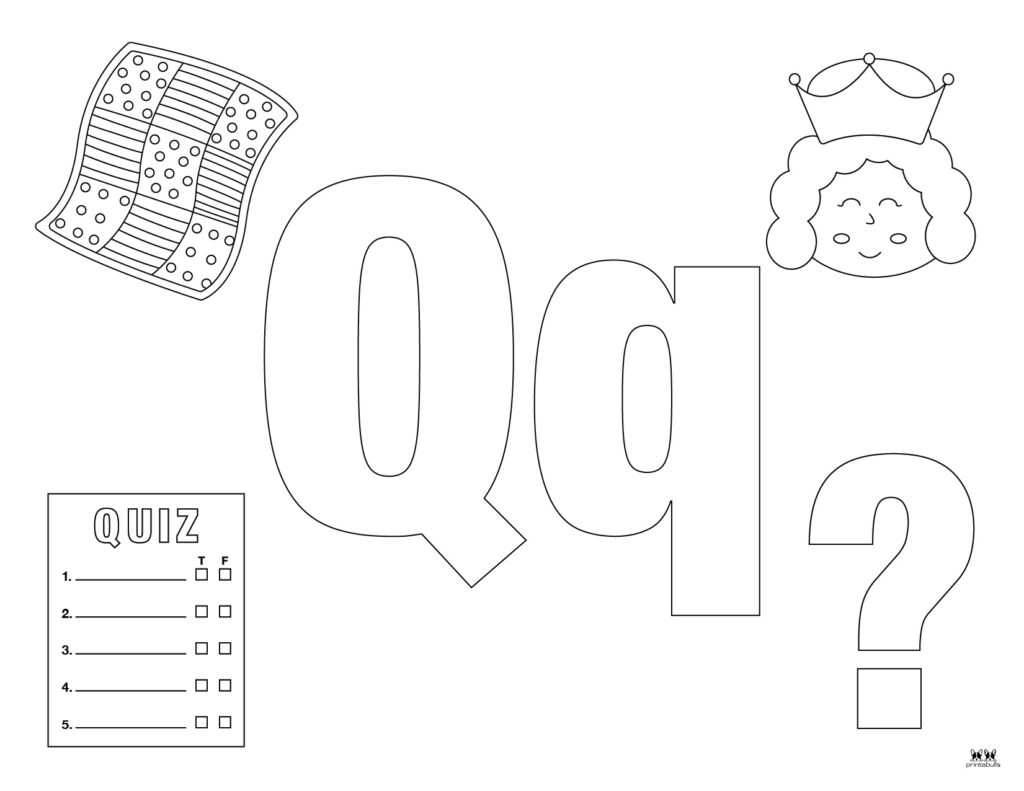 Letter q coloring pages