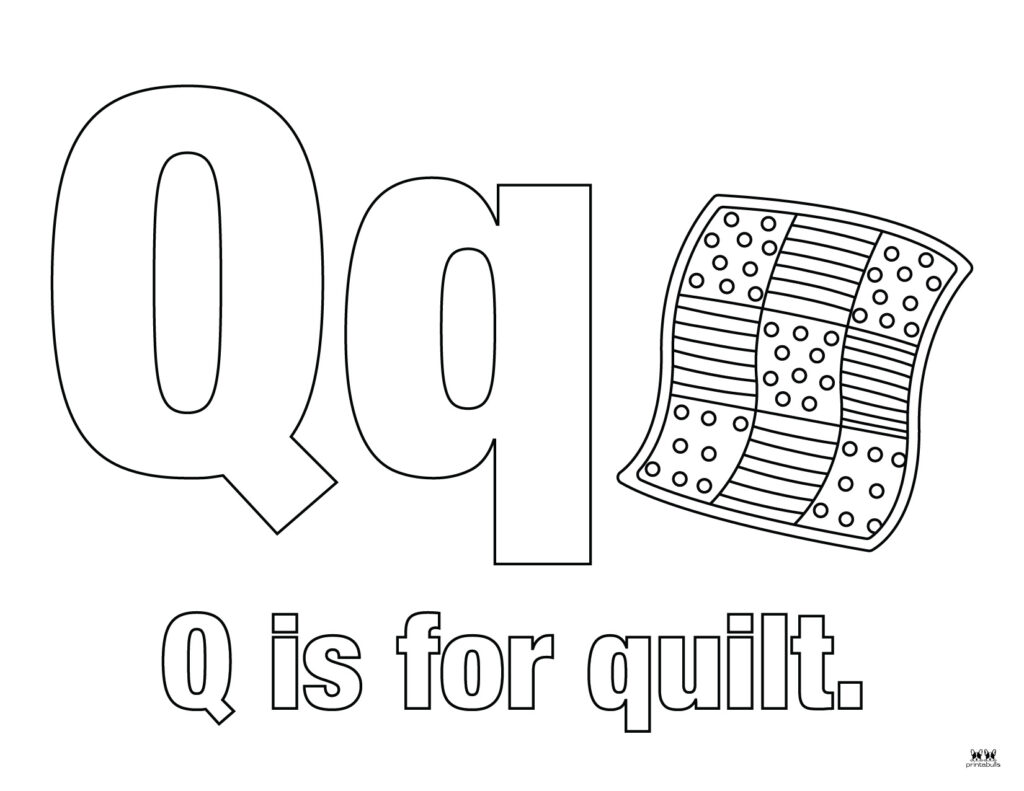 Letter q coloring pages