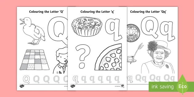 Letter q coloring pages teacher