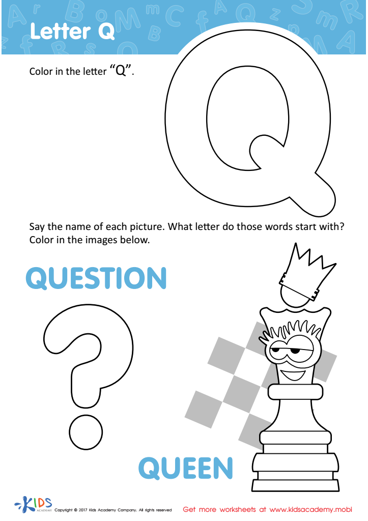 Letter q worksheets letter q coloring pages printable tracing letter q sheets