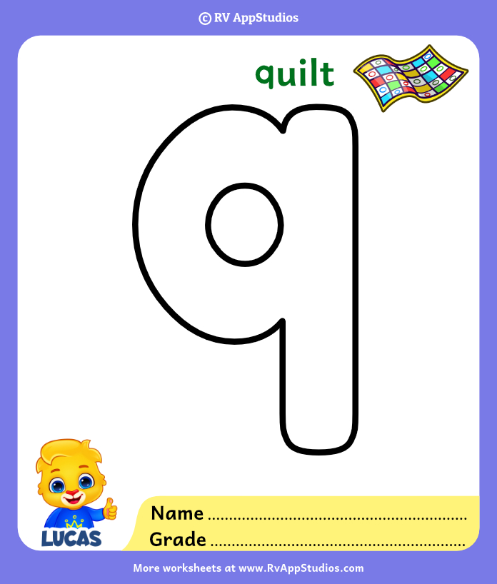 Alphabet q coloring pages