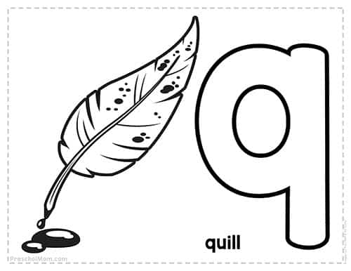 Letter q preschool printables