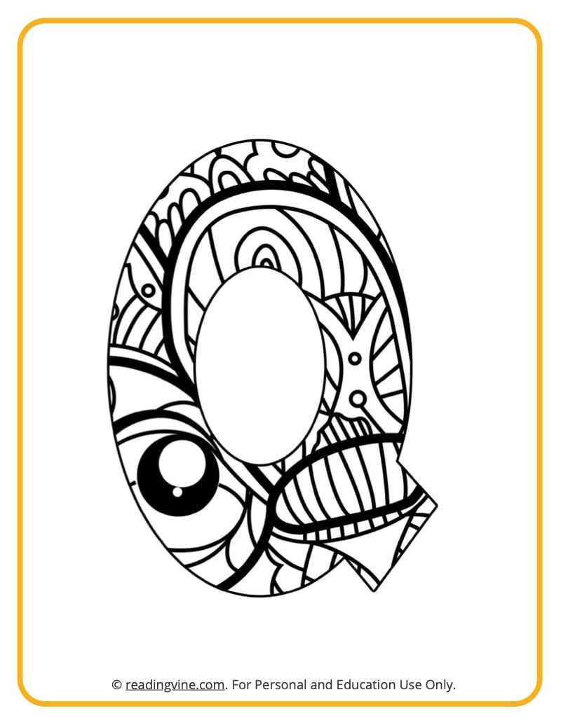 Letter q coloring pages