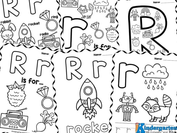 Free printable letter r coloring pages