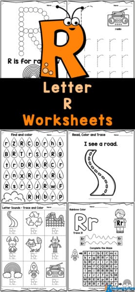 Free printable letter r worksheets for kindergarten