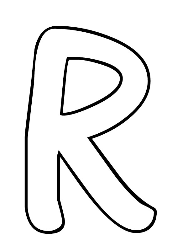 Letter r coloring page