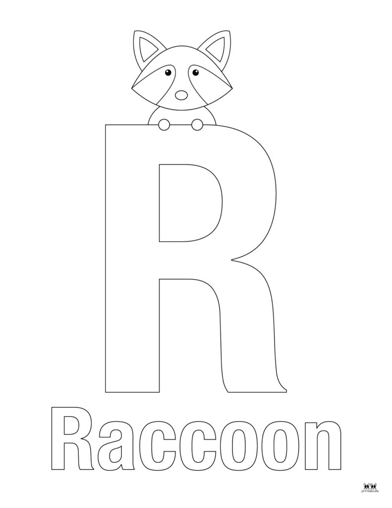 Letter r coloring pages