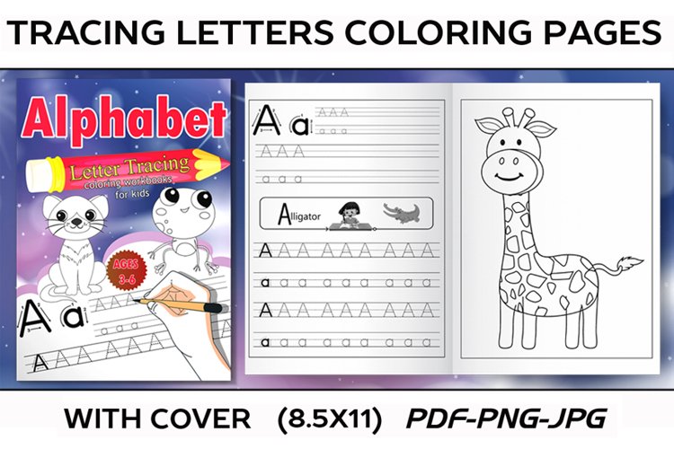 Tracing letters coloring pages