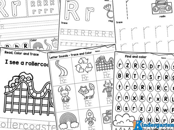 Free printable letter r worksheets for kindergarten