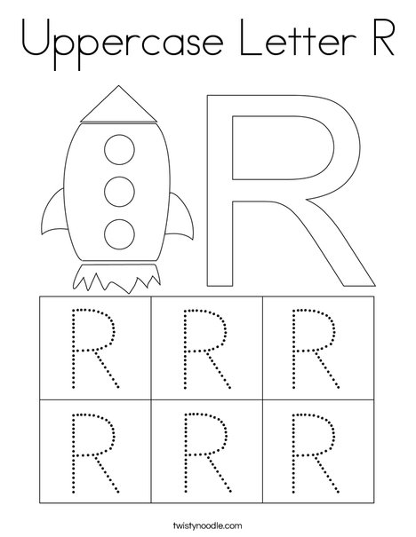 Uppercase letter r coloring page