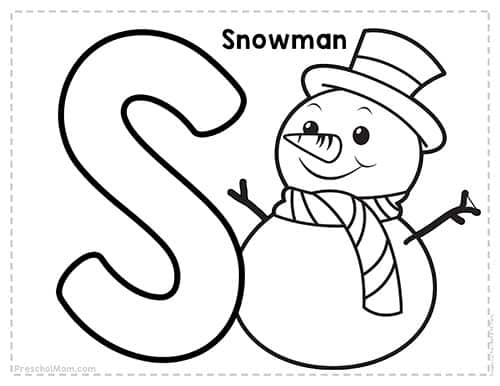 Letter s preschool printables