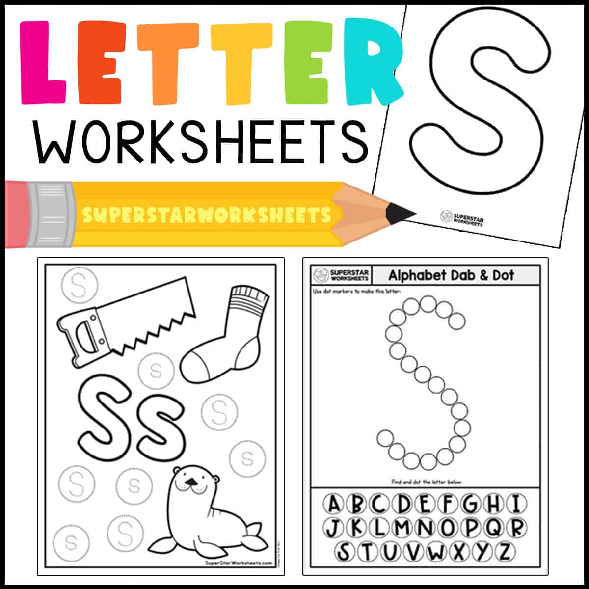 Letter s worksheets