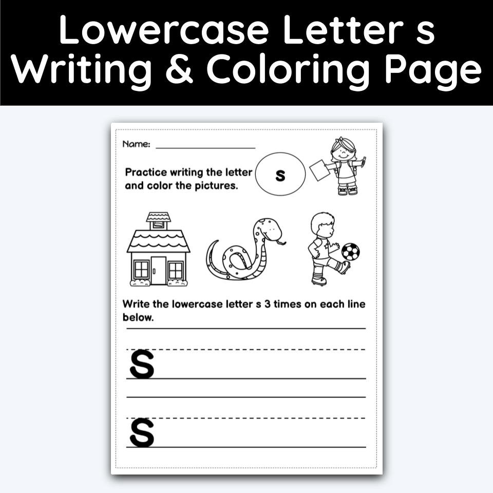 Lowercase letter s