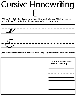 Writing cursive free coloring pages