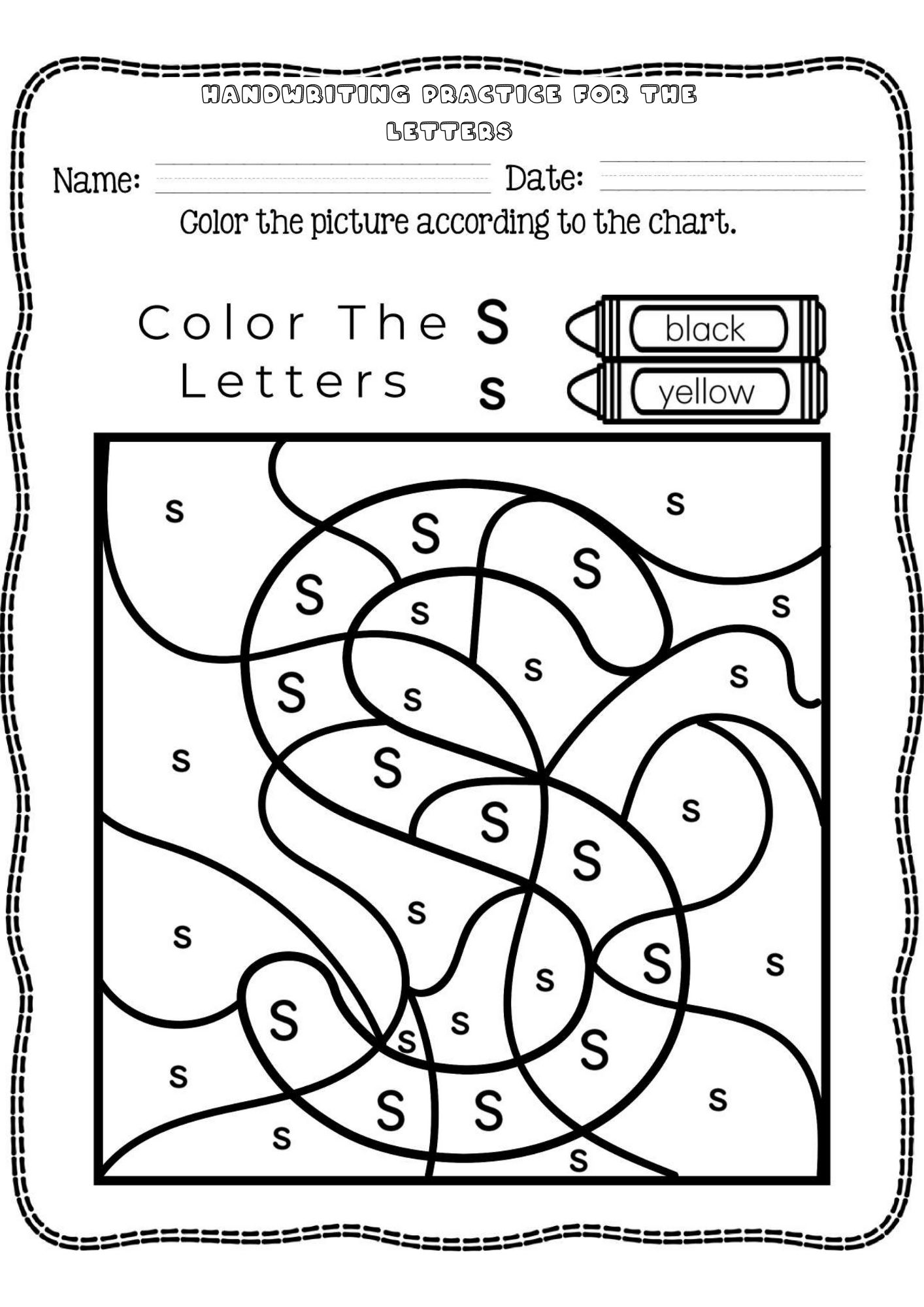 Alphabet tracing cards handwriting practice for letter s made by teachers