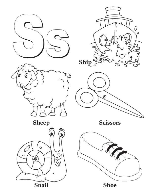 Alphabet letter s coloring page alphabet letters coloringpages junglejim alphabet coloring pages letter s worksheets book letters