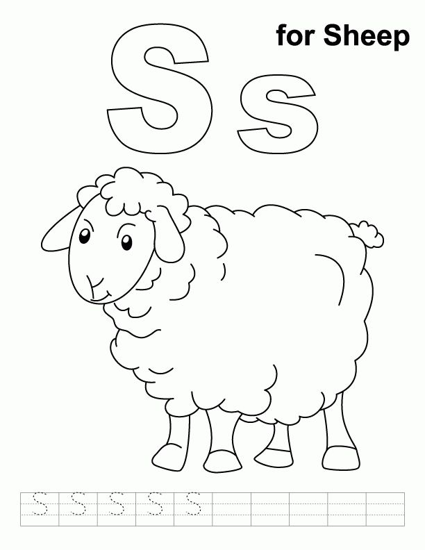 S for sheep coloring page with handwriting practice download coloring pages fruit coloring pages animal coloring pages