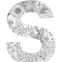 Plant alphabet letter s coloring pages